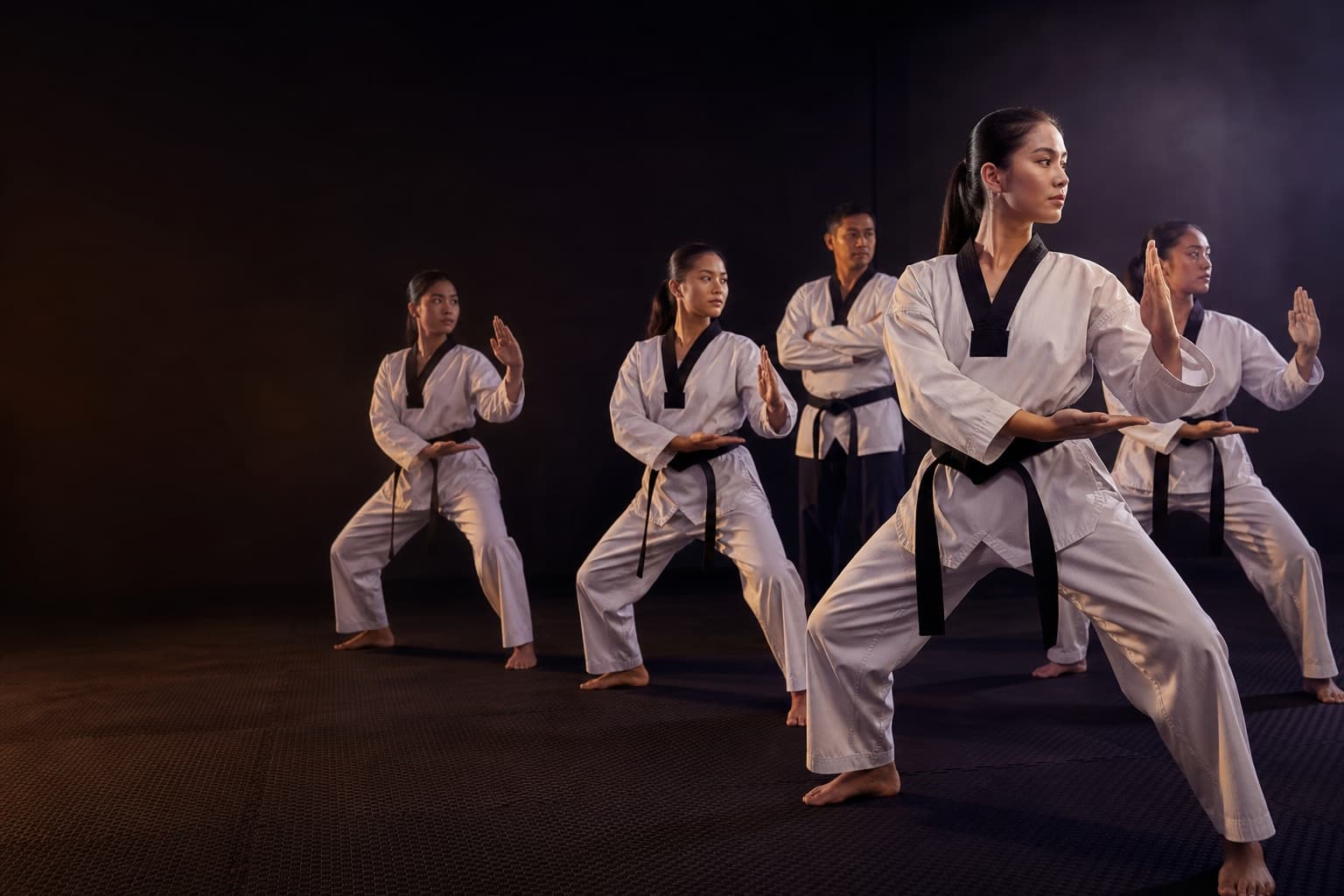 Tap Elite athletes practicing poomsae